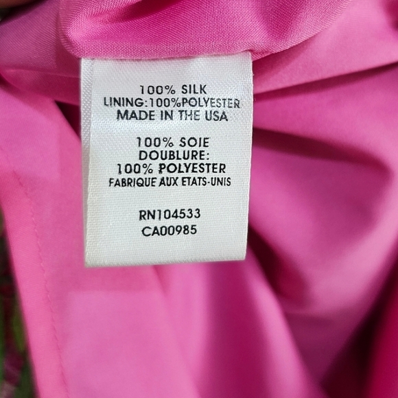 Nanette Lepore Palm Paradise Printed Silk Sleeveless Ruched V-Neck Dress Size 2 - Picture 14 of 16